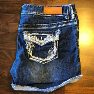 Vanity Premium bling pocket jean shorts